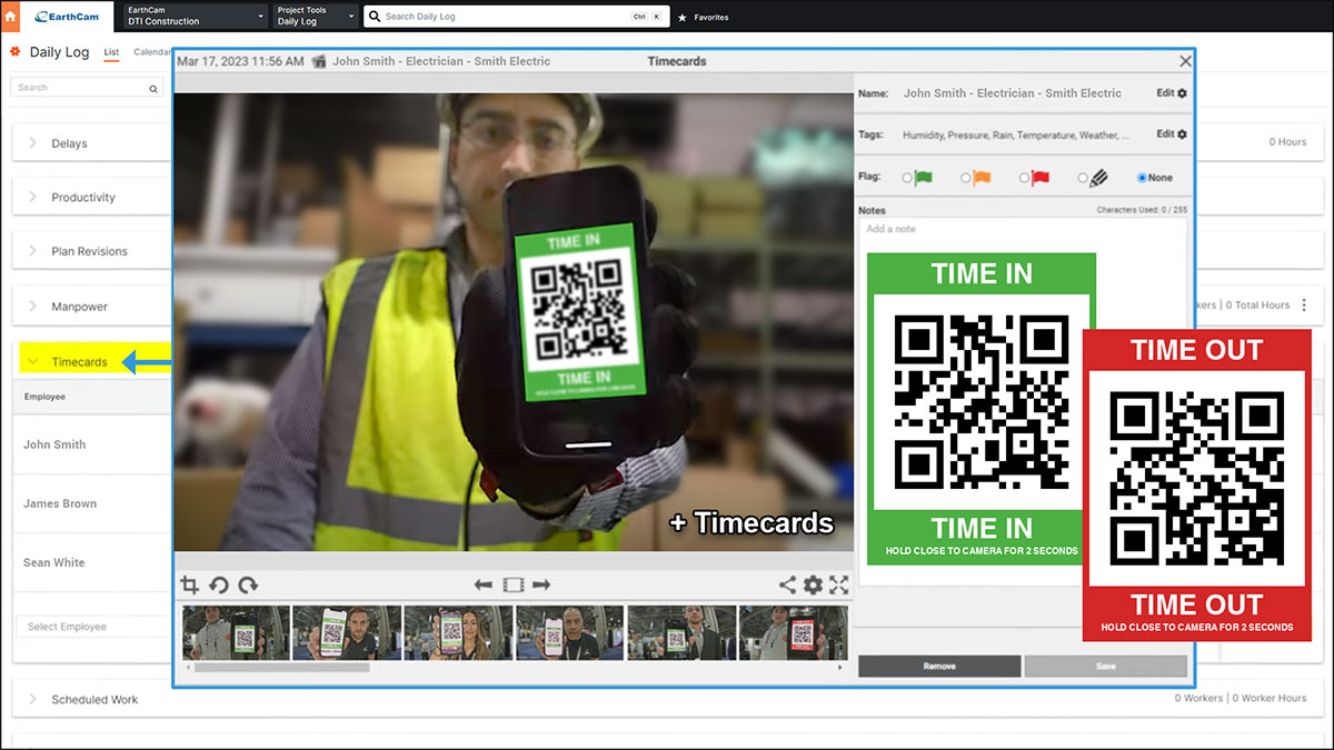 QR Codes for Photo Timeclock